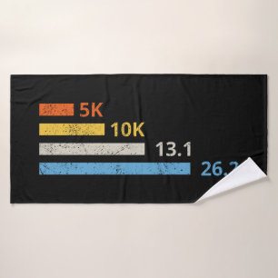 Laufstrecken I - 5K 10K 13,1 26,2 Marathonläufer Badhandtuch Set