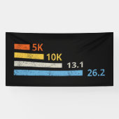 Laufstrecken I - 5K 10K 13,1 26,2 Marathonläufer Banner (Horizontal)