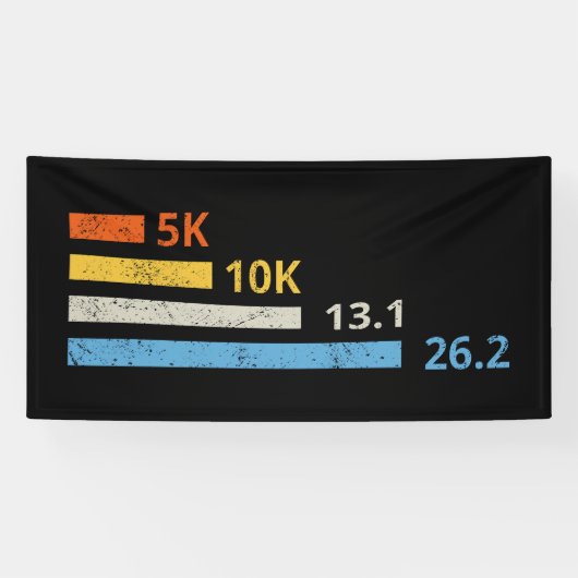 Laufstrecken I - 5K 10K 13,1 26,2 Marathonläufer Banner (Horizontal)