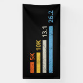 Laufstrecken I - 5K 10K 13,1 26,2 Marathonläufer Banner (Vertikal)