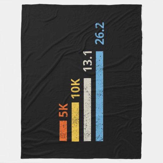 Laufstrecken I - 5K 10K 13,1 26,2 Marathonläufer Fleecedecke (Vorderseite)