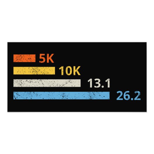 Laufstrecken I - 5K 10K 13,1 26,2 Marathonläufer Fotodruck (Vorne)