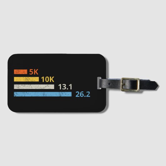 Laufstrecken I - 5K 10K 13,1 26,2 Marathonläufer Gepäckanhänger (Vorderseite (Horizontal))