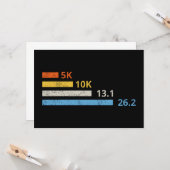 Laufstrecken I - 5K 10K 13,1 26,2 Marathonläufer Karte (Vorderseite/Rückseite Beispiel)