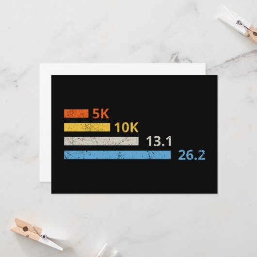 Laufstrecken I - 5K 10K 13,1 26,2 Marathonläufer Karte (Vorderseite/Rückseite Beispiel)