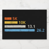 Laufstrecken I - 5K 10K 13,1 26,2 Marathonläufer Lebensmitteletikett (Einzelnes Label)