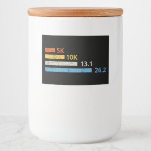 Laufstrecken I - 5K 10K 13,1 26,2 Marathonläufer Lebensmitteletikett