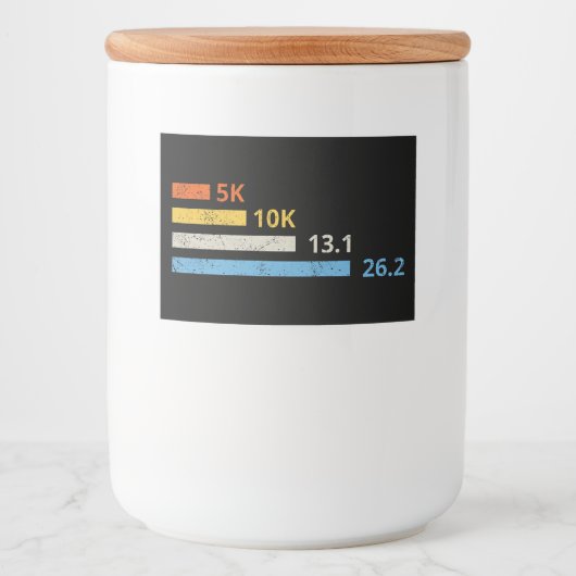 Laufstrecken I - 5K 10K 13,1 26,2 Marathonläufer Lebensmitteletikett (Vorderseite)