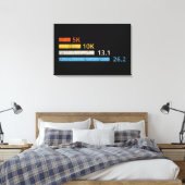 Laufstrecken I - 5K 10K 13,1 26,2 Marathonläufer Leinwanddruck (Insitu (Schlafzimmer))