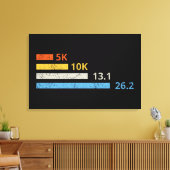 Laufstrecken I - 5K 10K 13,1 26,2 Marathonläufer Leinwanddruck (Insitu (Wohnzimmer))