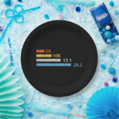 Laufstrecken I - 5K 10K 13,1 26,2 Marathonläufer Pappteller (Party)