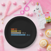 Laufstrecken I - 5K 10K 13,1 26,2 Marathonläufer Pappteller (Party)