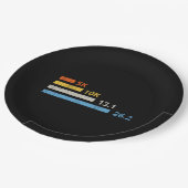 Laufstrecken I - 5K 10K 13,1 26,2 Marathonläufer Pappteller (Schrägansicht)