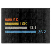 Laufstrecken I - 5K 10K 13,1 26,2 Marathonläufer Schneidebrett (Vorderseite)