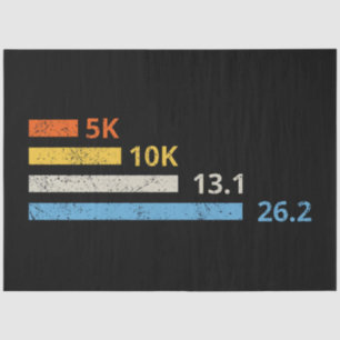 Laufstrecken I - 5K 10K 13,1 26,2 Marathonläufer Seidenpapier