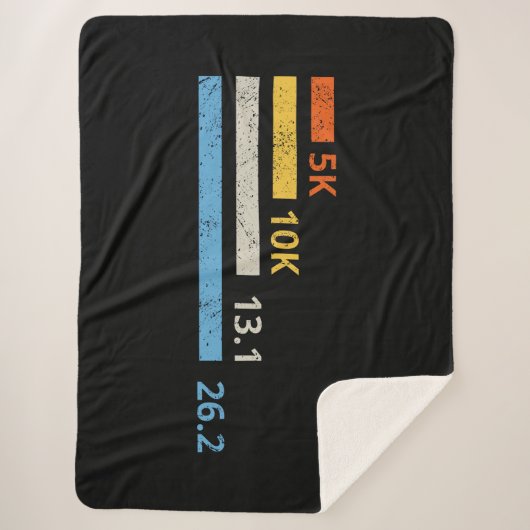 Laufstrecken I - 5K 10K 13,1 26,2 Marathonläufer Sherpadecke (Vorderseite)