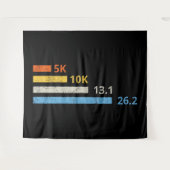 Laufstrecken I - 5K 10K 13,1 26,2 Marathonläufer Wandteppich (Vorderseite (Horizontal))