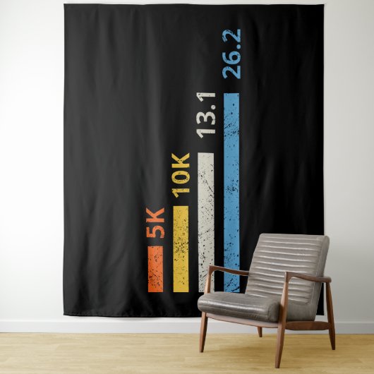 Laufstrecken I - 5K 10K 13,1 26,2 Marathonläufer Wandteppich (Beispiel)