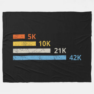 Laufstrecken II - 5K 10K 21K 42K Marathoner Fleecedecke