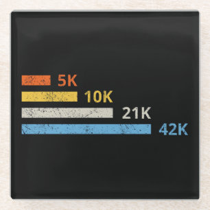 Laufstrecken II - 5K 10K 21K 42K Marathoner Glasuntersetzer