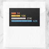 Laufstrecken II - 5K 10K 21K 42K Marathoner Rechteckiger Aufkleber (Tasche)