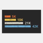 Laufstrecken II - 5K 10K 21K 42K Marathoner Rechteckiger Aufkleber (Vorderseite)