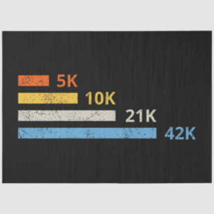Laufstrecken II - 5K 10K 21K 42K Marathoner Seidenpapier
