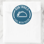 Laufstrecken mit Tacos Runder Aufkleber (Tasche)