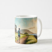 Läuft auf der Osterinsel Kaffeetasse (VorderseiteRechts)
