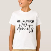läuft auf Donuts T-Shirt (Vorderseite)