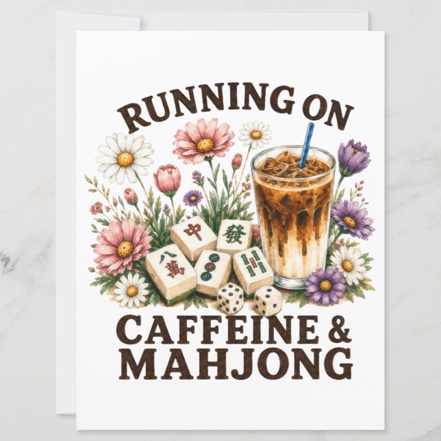 Läuft auf Koffein & Mahjong (Vorderseite)