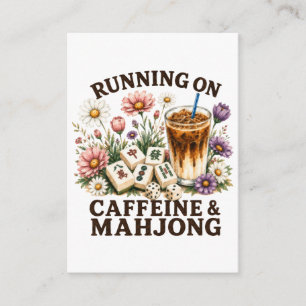 Läuft auf Koffein & Mahjong Begleitkarte