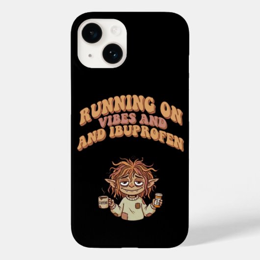 Läuft auf Vibes & Ibuprofen – Gremlin Case-Mate iPhone Hülle (Rückseite)