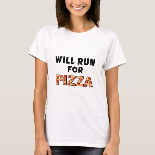 Läuft für Pizza-T - Shirt (Vorderseite)