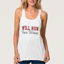 Läuft für Wein, lustige laufende Läufer Tank Top