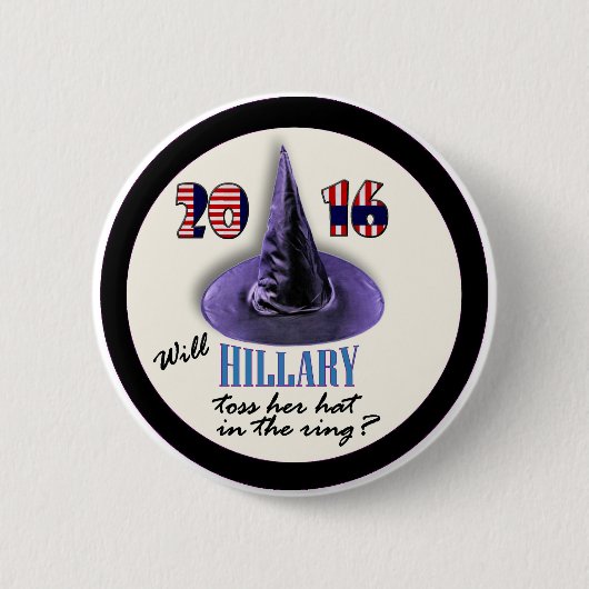 Läuft Hillary im Jahre 2016? Button (Vorderseite)