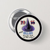 Läuft Hillary im Jahre 2016? Button (Vorne & Hinten)