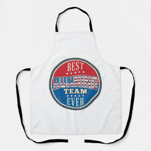 Laufteam Patriotisches Vintage-Abzeichen Design_1 Schürze