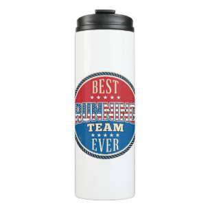 Laufteam Patriotisches Vintage-Abzeichen-Design_1 Thermosbecher