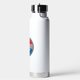 Laufteam Patriotisches Vintage-Abzeichen Design_1 Trinkflasche