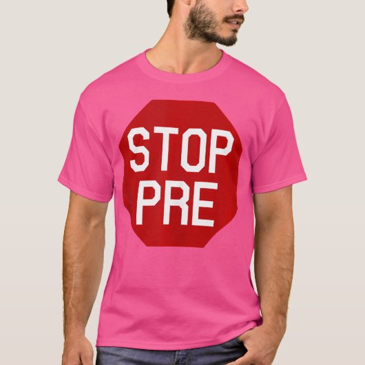 Laufvorbereitung stoppen T-Shirt (Vorderseite)