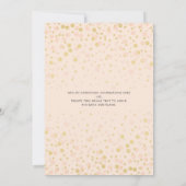 Laufwerk durch Baby Dusche Rosa Gold Peach Auto Einladung (Rückseite)