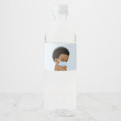 Laufwerk durch Babydusche Afrikanische amerikanisc Wasserflaschenetikett (Vorderseite)
