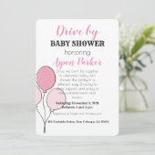 Laufwerk durch Babydusche Einladung (Stehend Vorderseite)