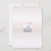 Laufwerk durch Babydusche für ein Mädchen Einladung (Rückseite)