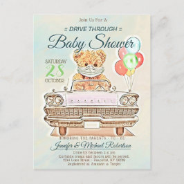 Laufwerk durch Babydusche für Junge oder Mädchen Postkarte