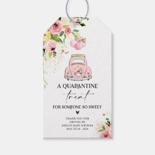 Laufwerk durch Babydusche Gefallen Tag Pink Floral Geschenkanhänger