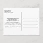 Laufwerk durch Babydusche Pastel Typografie Einladungspostkarte (Rückseite)