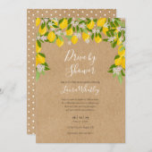 Laufwerk durch Babydusche Rustikale Zitronenpflanz Einladung (Vorne/Hinten)