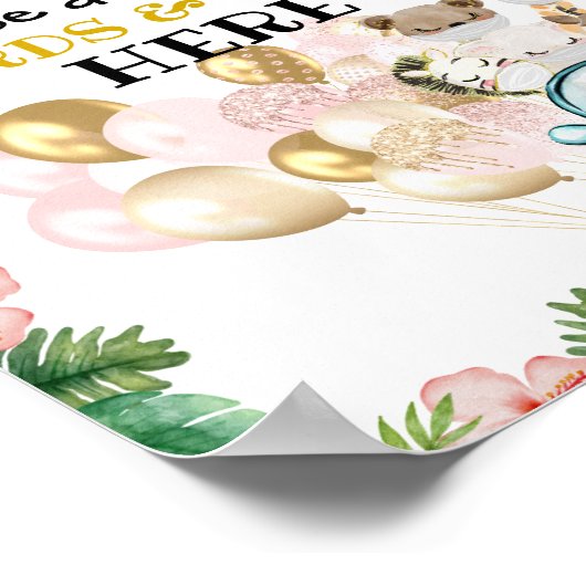 Laufwerk durch Duschkartentafeln - GIFTS-Zeichen | Poster (Ecke)